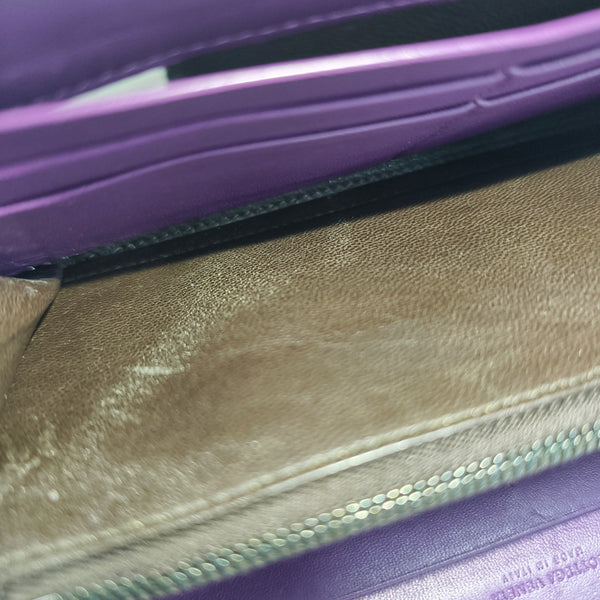 Calfskin Wallet Purple