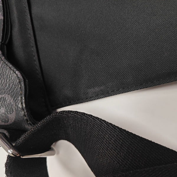 DISTRICT MM Monogram Coated Canvas Black