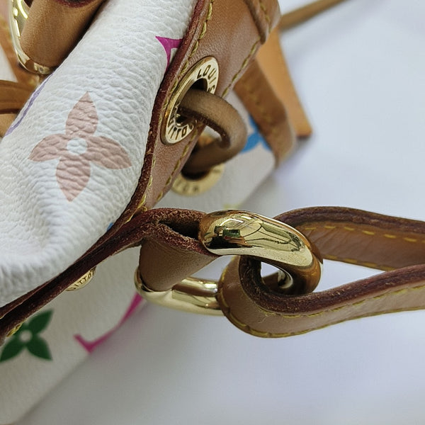 LV × TM NÉONOÉ MM Monogram Coated Canvas White