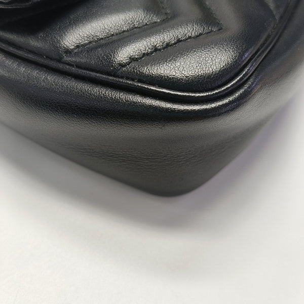 GG Marmont Mini Quilted Calfskin Black