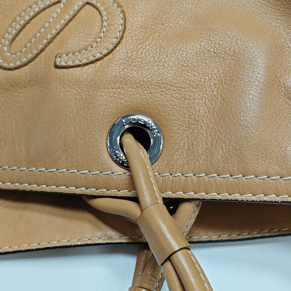 Calfskin Top Handle Bag Brown