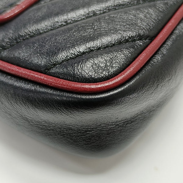 GG Marmont Super Mini Quilted Calfskin Black