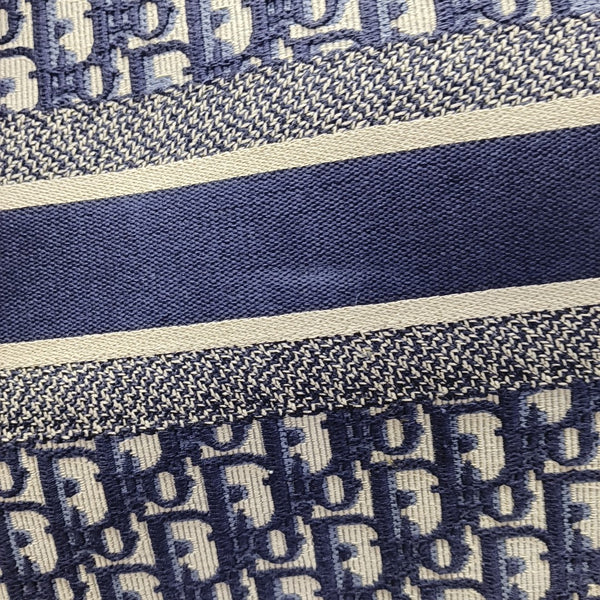 Book Tote Large Oblique Canvas Blue