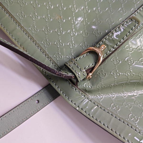 Microguccissima Monogram Calfskin Green
