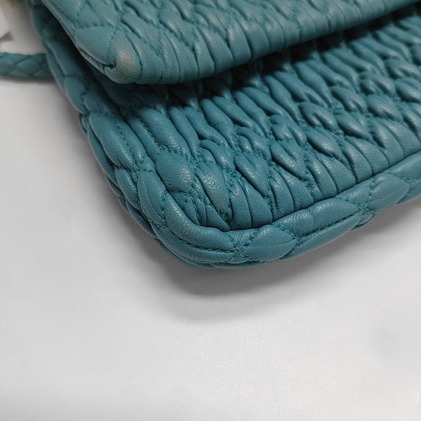 Crystal Quilted Lambskin Blue