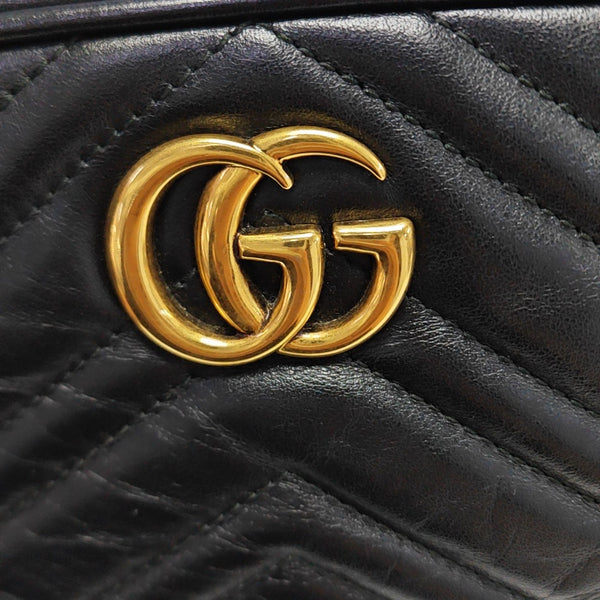 GG Marmont Mini Quilted Calfskin Black