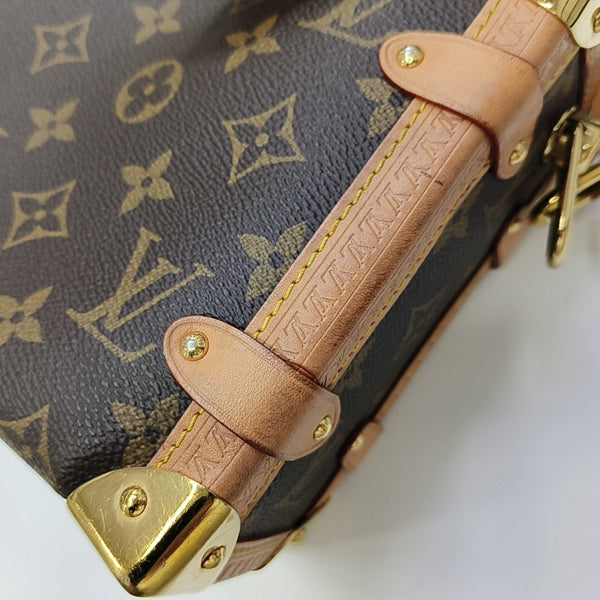 SIDE TRUNK MM Monogram Coated Canvas Brown