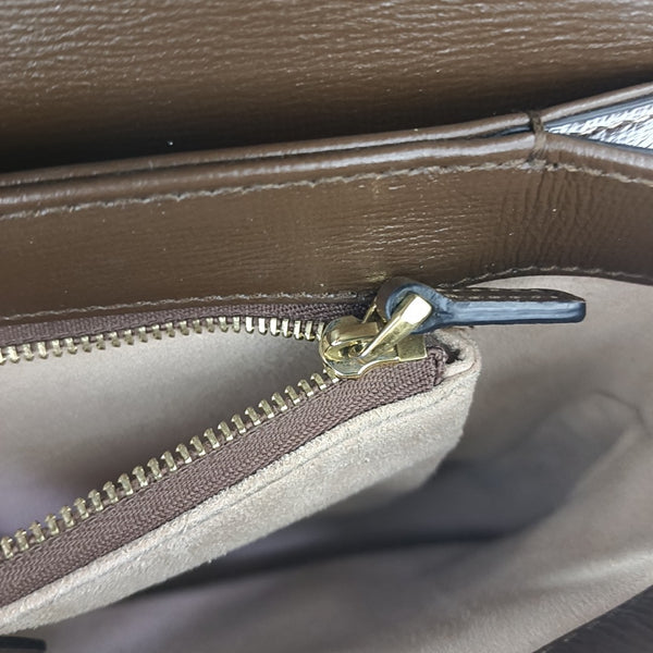 Horsebit 1955 Medium Monogram Coated Canvas Beige
