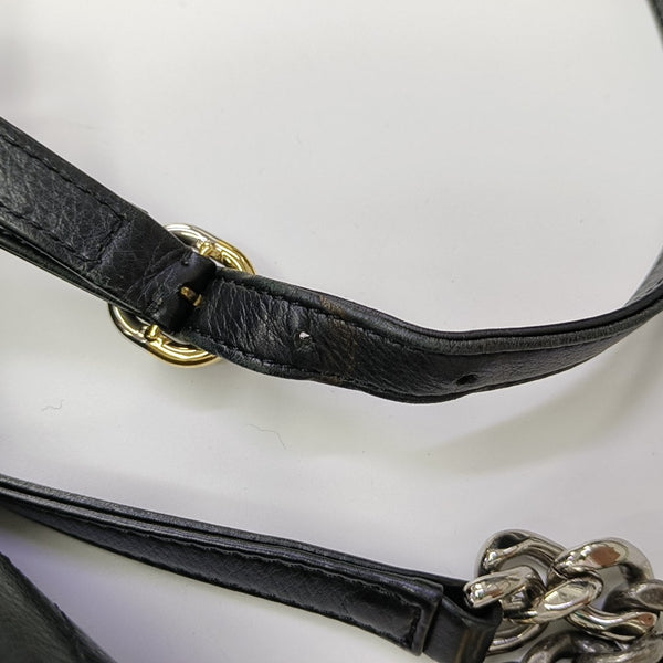 Quilted Calfskin Shoulder Bag Black