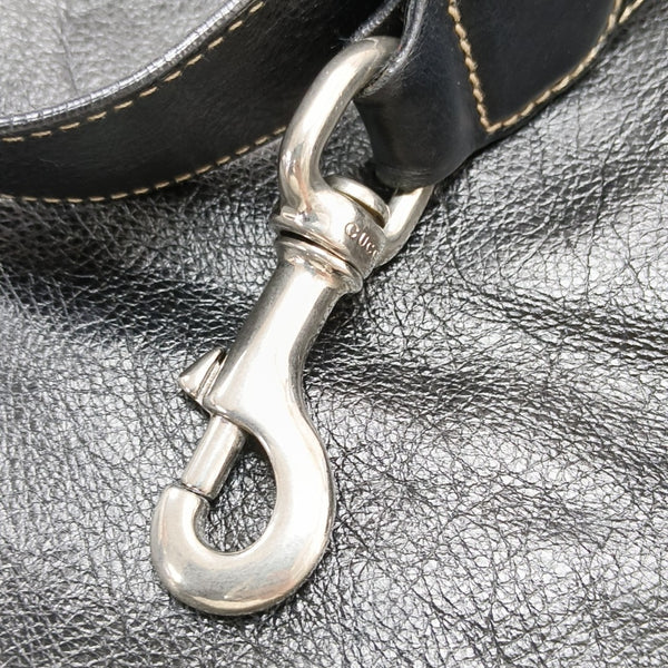 Monogram Calfskin Tote Bag Black
