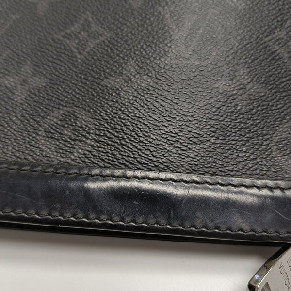 Pochette Voyag MM Monogram Coated Canvas Black