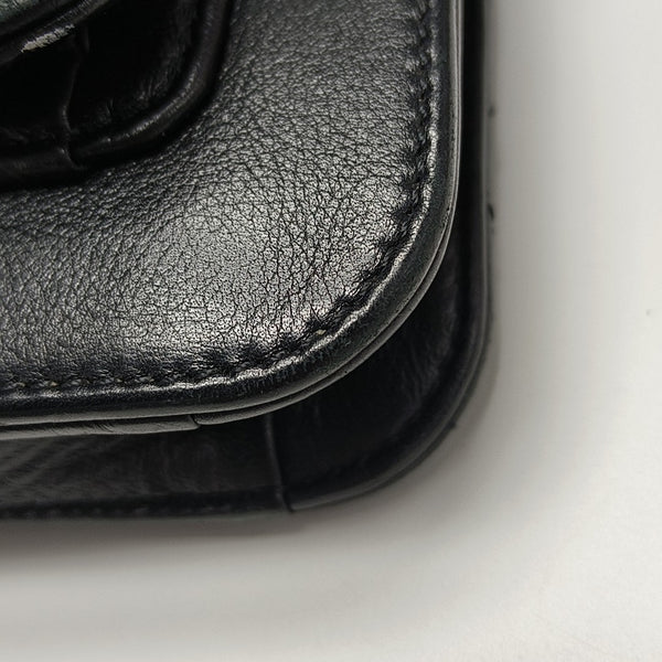 Quilted Calfskin Shoulder Bag Black