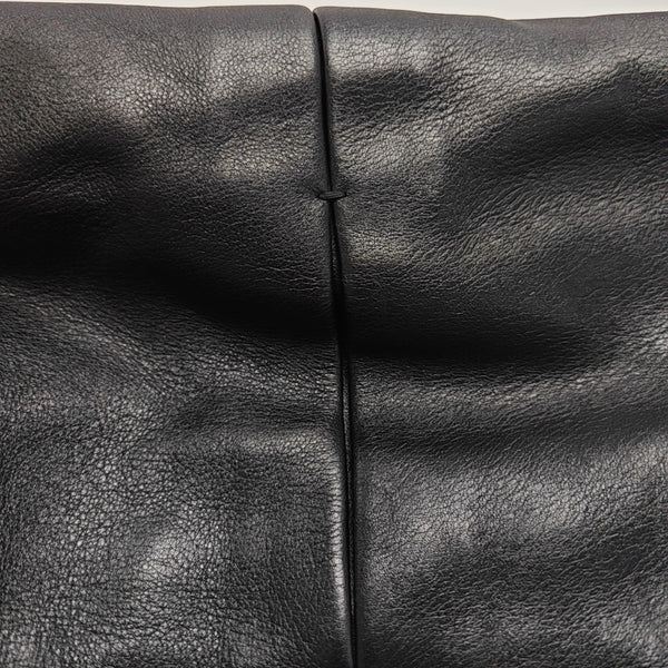 Calfskin Top Handle Bag Black