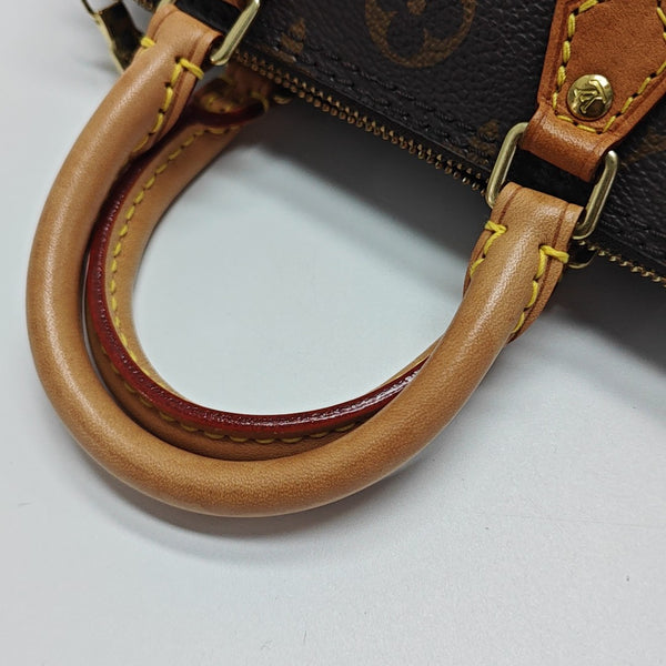 SPEEDY Nano Monogram Coated Canvas Brown