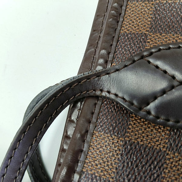 Authenticated pre-owned NEVERFULL MM Damier Ebene Coated Canvas Brown - Tote Bag at Looply