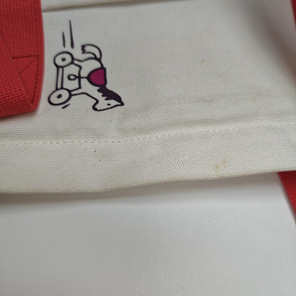 Canvas Top Handle Bag White