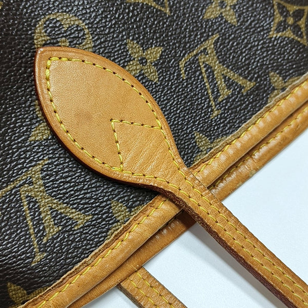 NEVERFULL MM Monogram Coated Canvas Brown