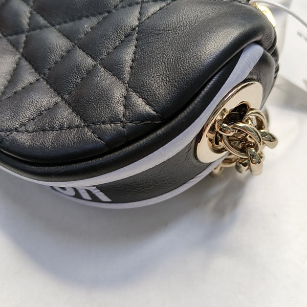 Vibe Super Mini Cannage Piel de Cordero Negra