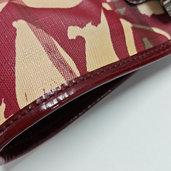 Coated Canvas Tote Bag Red