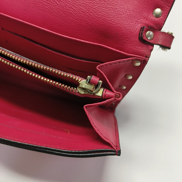 Rockstud Calfskin Red