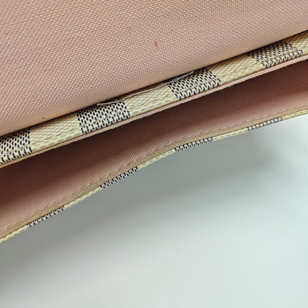 CROISETTE Damier Azur Coated Canvas White
