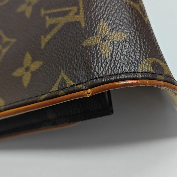 TWIN GM Monogram Coated Canvas Brown