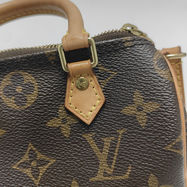 SPEEDY Nano Monogram Coated Canvas Brown