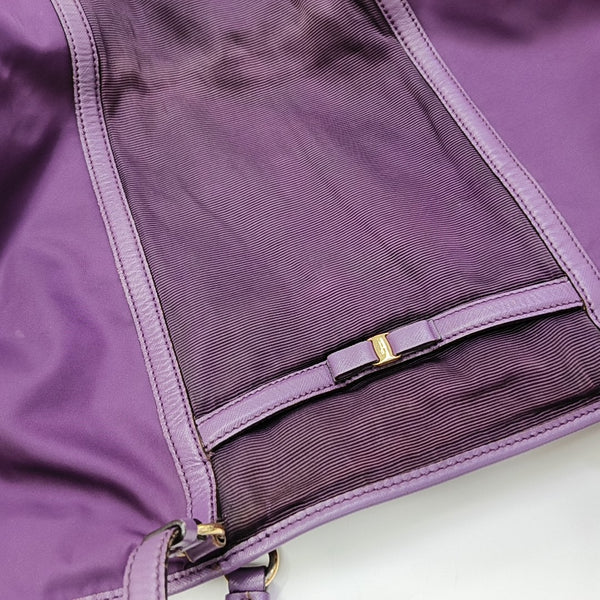 Nylon Tote Bag Purple