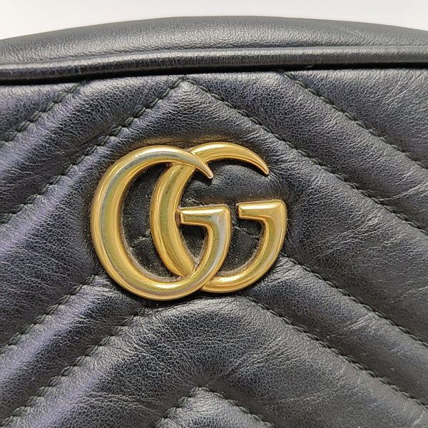 GG Marmont Mini Quilted Calfskin Black