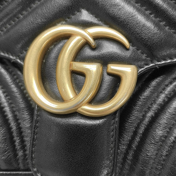 GG Marmont Medium Quilted Calfskin Black