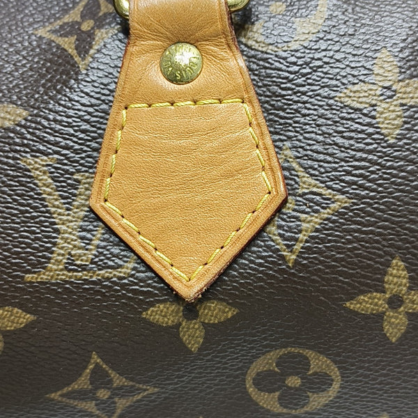 SPEEDY 30 Monogram Coated Canvas Brown
