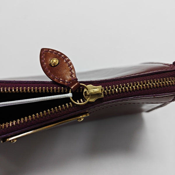 Monogram Patent Leather Clutch Red