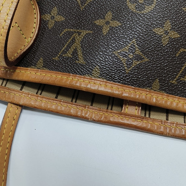 NEVERFULL MM Monogram Coated Canvas Brown
