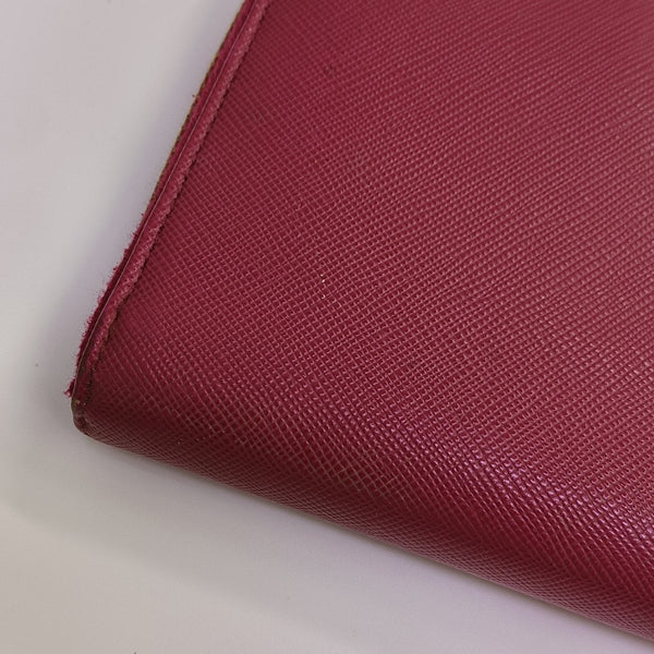 Zippy Wallet Saffiano Calfskin Red Wallet