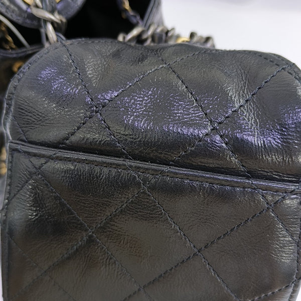 CHANEL 25 Small Quilted Calfskin Black