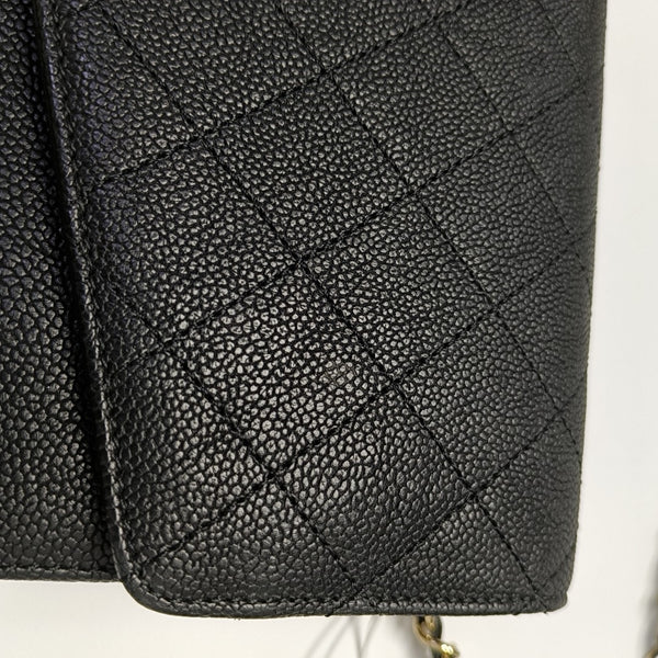 THREAD AROUND Quilted Grained Calfskin Black