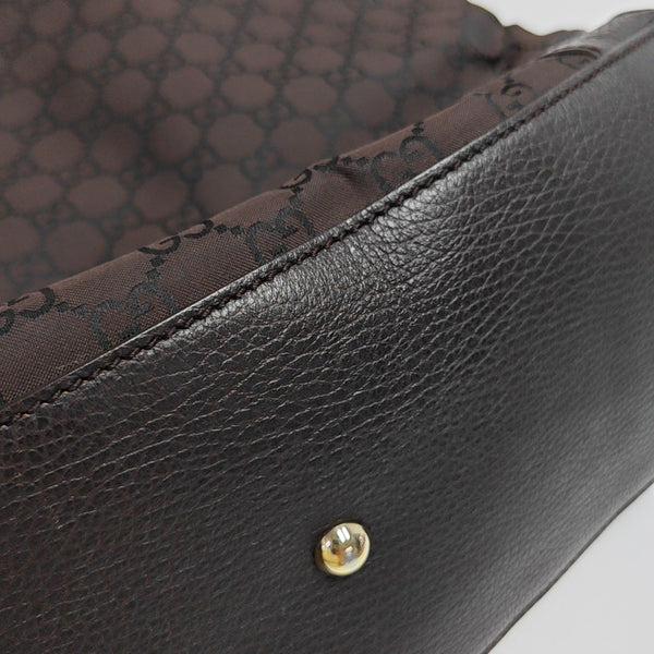 Monogram Nylon Tote Bag Brown