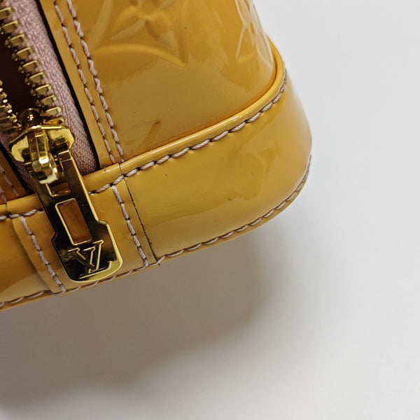 ALMA BB Monogram Patent Leather Yellow