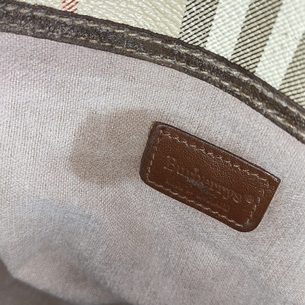 Coated Canvas Shoulder Bag Beige