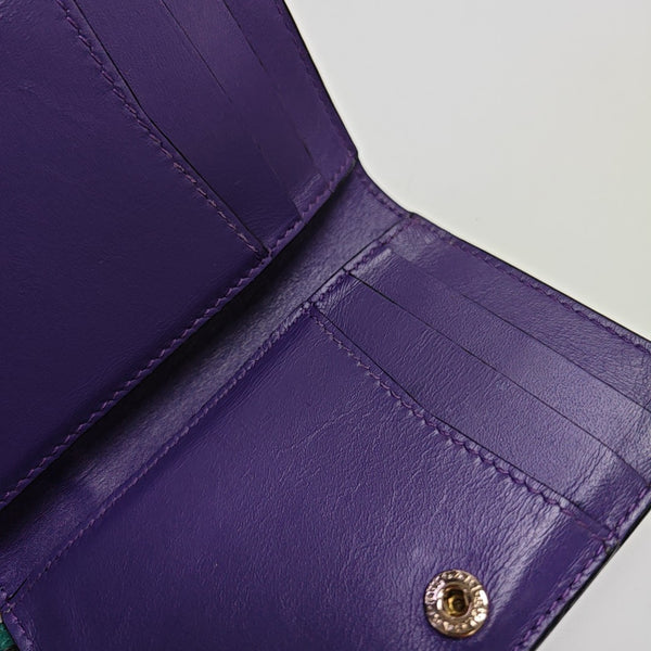 SERPENTI FOREVER Calfskin Green Card Holder