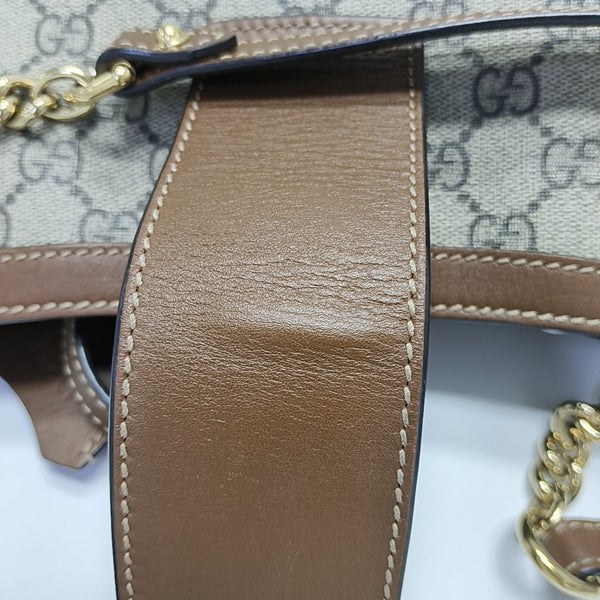 Padlock Medium Monogram Coated Canvas Beige