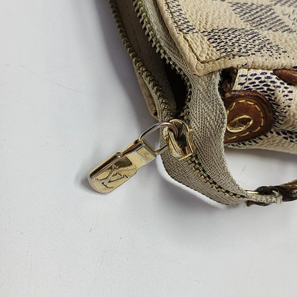 EVA Damier Azur Coated Canvas White