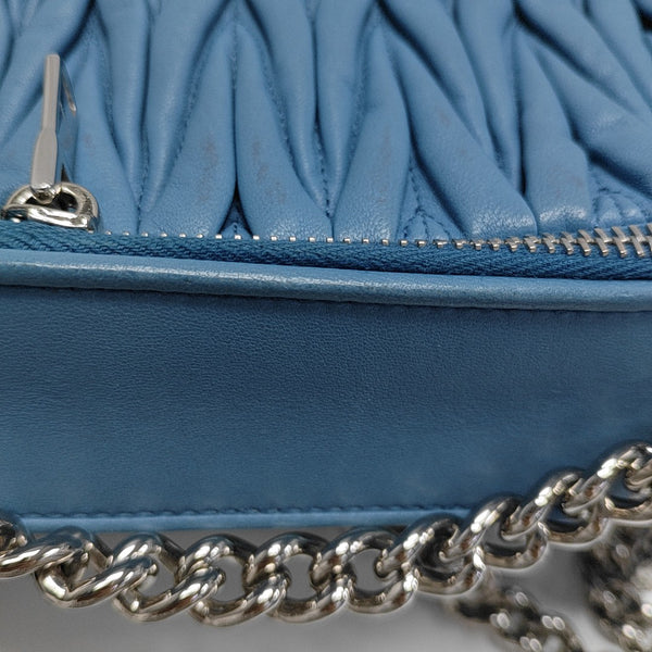 Matelassé Quilted Lambskin Blue
