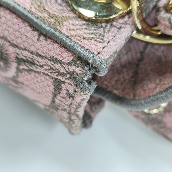 Lady Dior Mini Fabric Pink