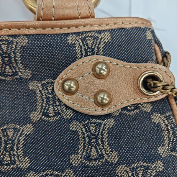 Canvas Top Handle Bag Blue