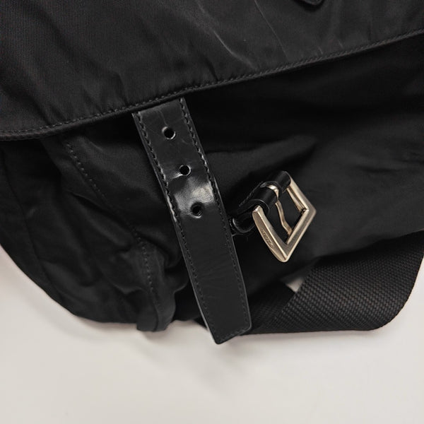 Nylon Shoulder Bag Black