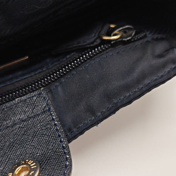 Nylon Shoulder Bag Blue
