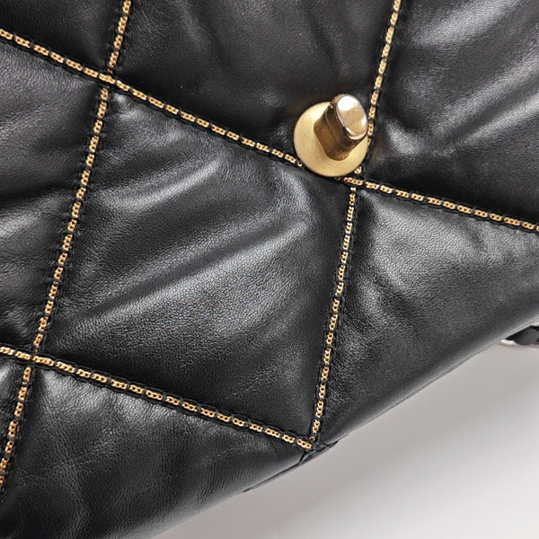 Quilted Lambskin Shoulder Bag Small Black