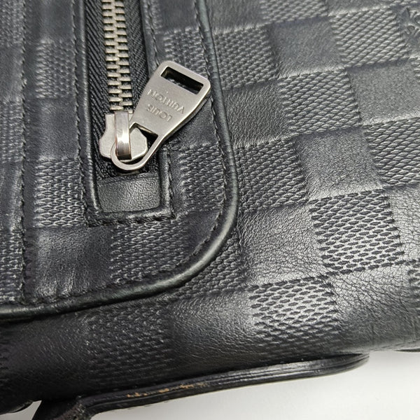 DISTRICT PM Damier Graphite Calfskin Black