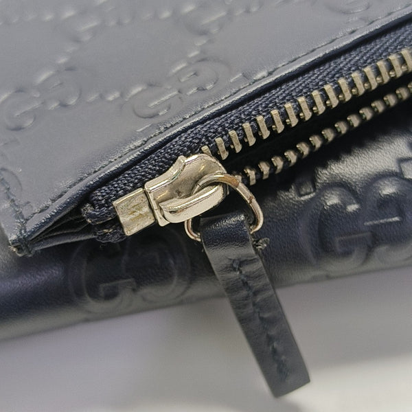 Monogram Calfskin Clutch Blue